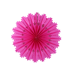 Снежинка ажурная 20 см малиновый