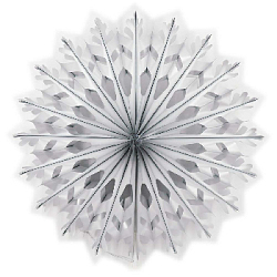 Снежинка фольгированная 45 см серебро